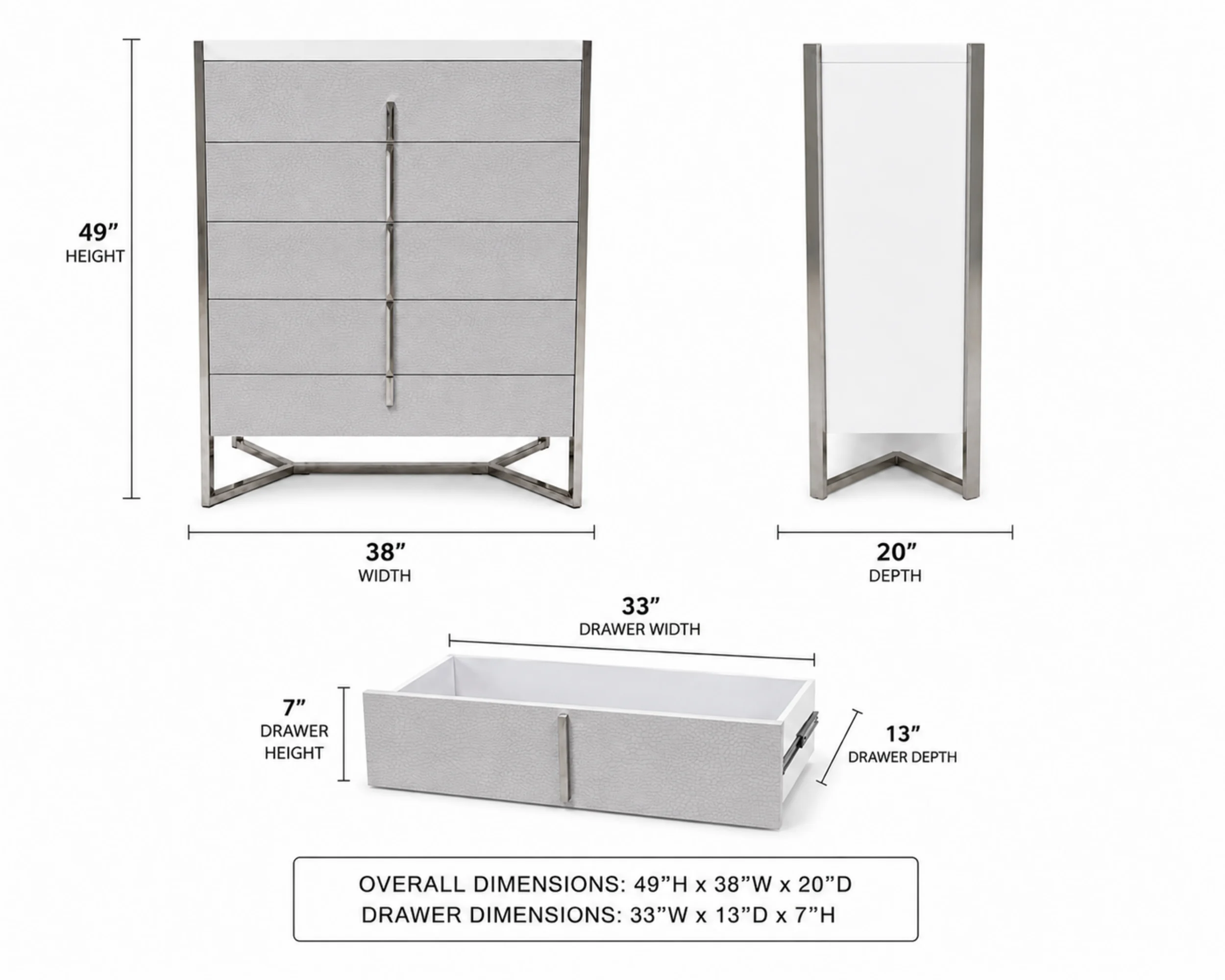 Martelli Modern 5-Drawer Chest - Image 3