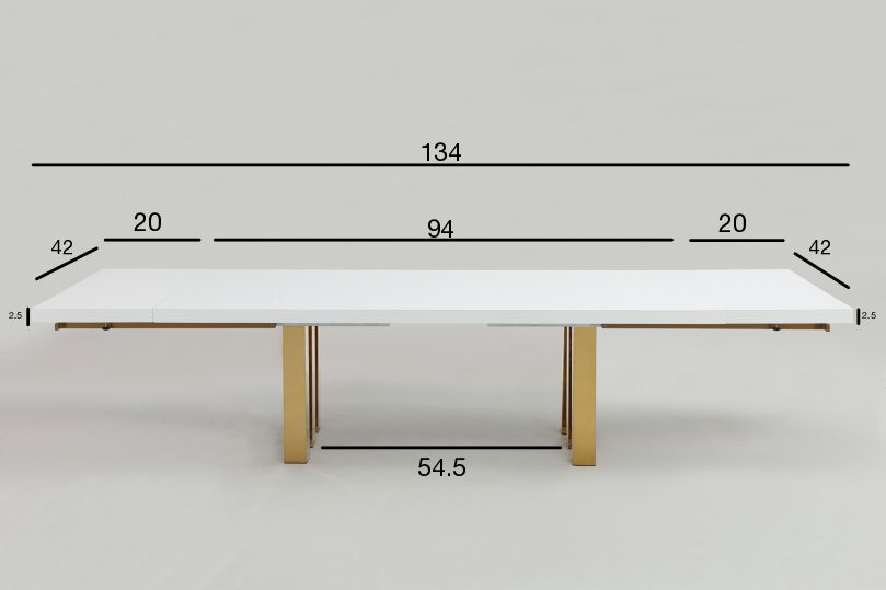 Roma White Gold Table - Image 6