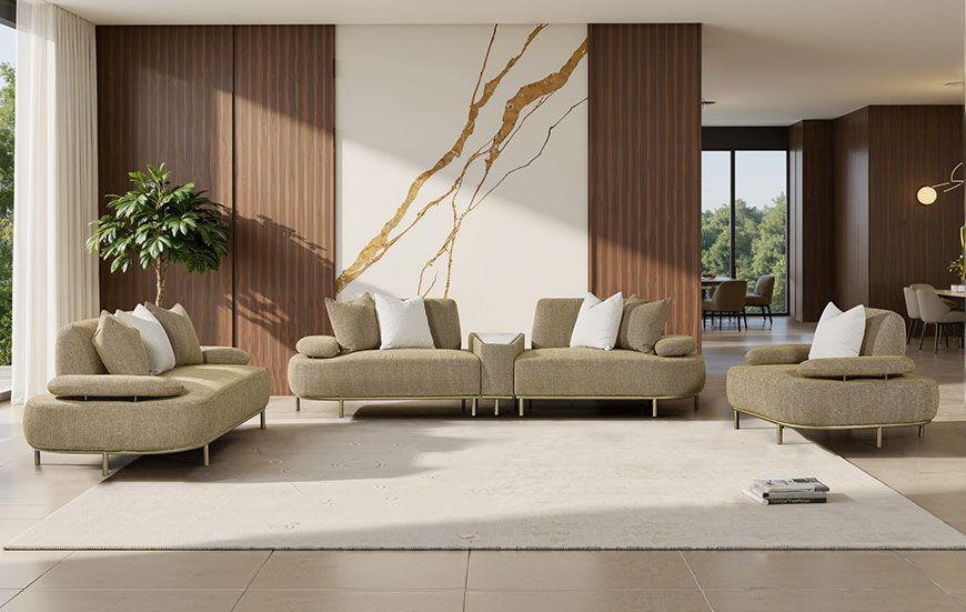 Modena Sofa – Sculpted Modernism with Built-In Sophistication