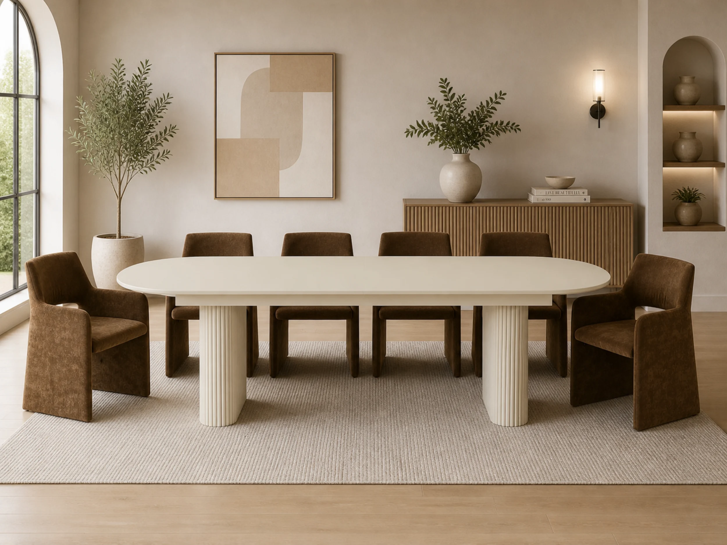 Luna Saddle Brown Upholstered Dining Chair Estimated Arrival: June 2026 - Image 3