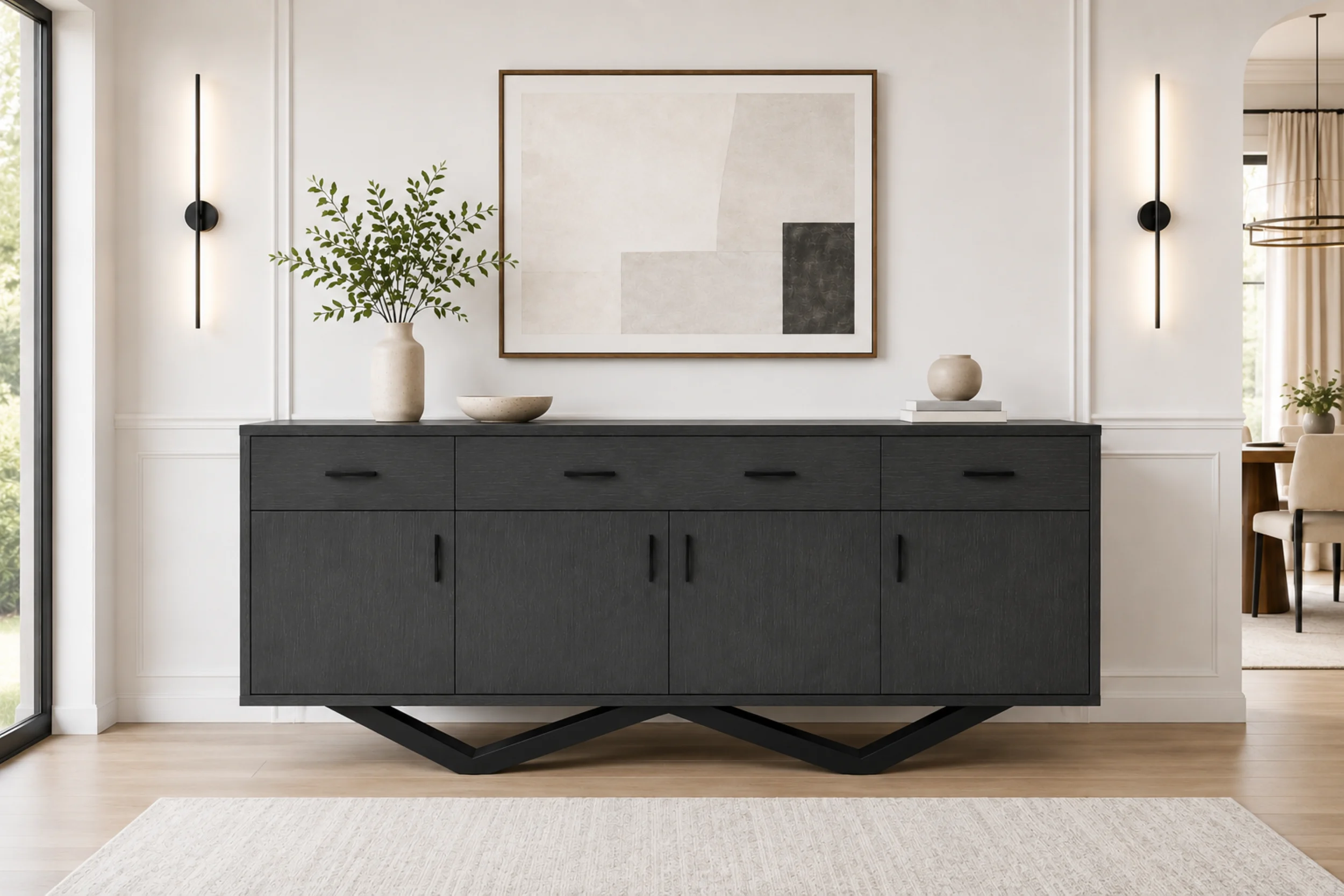 Windsor Gray Oak Matte Buffet